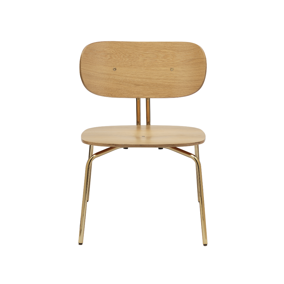 UMAGE Curious Lounge Chair, Brass Legs - Without Cushion