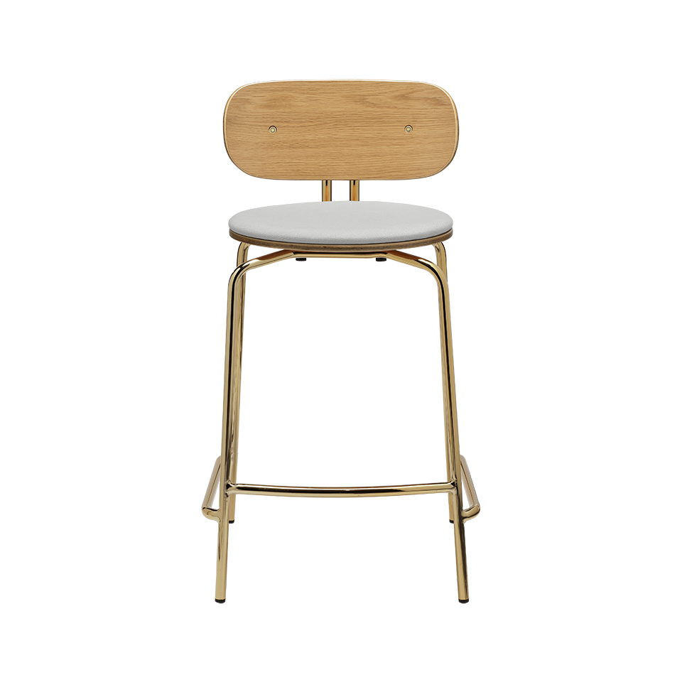UMAGE Curious Counter Stool, Brass Legs - Sterling, Horizons