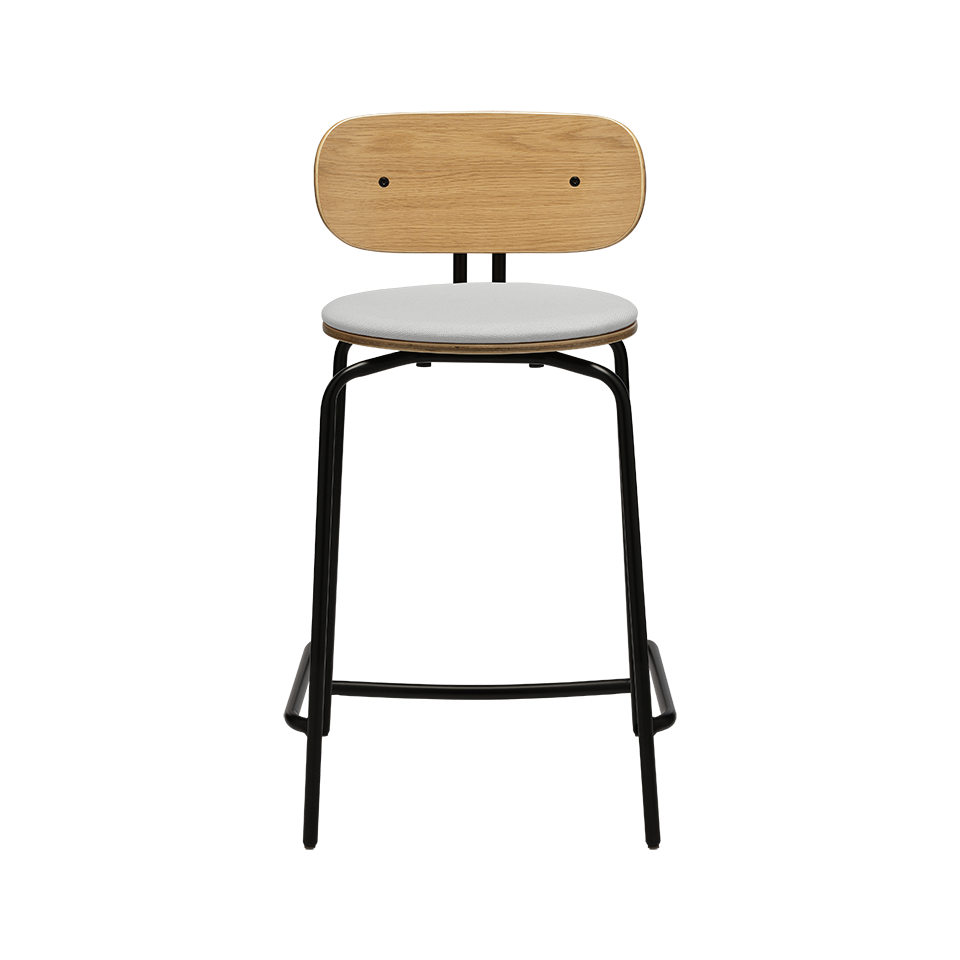 UMAGE Curious Counter Stool, Black Legs - Sterling, Horizons