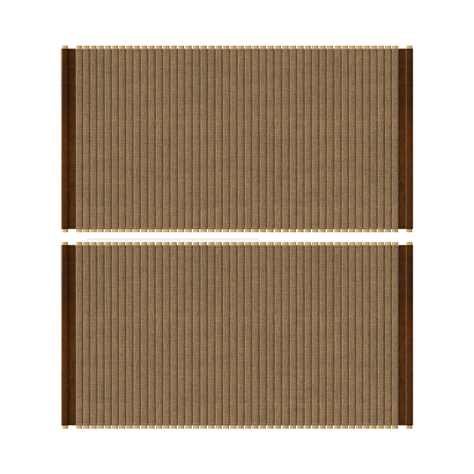 Audacious Tambour Doors, Horizons, Cabinet - Sugar Brown
