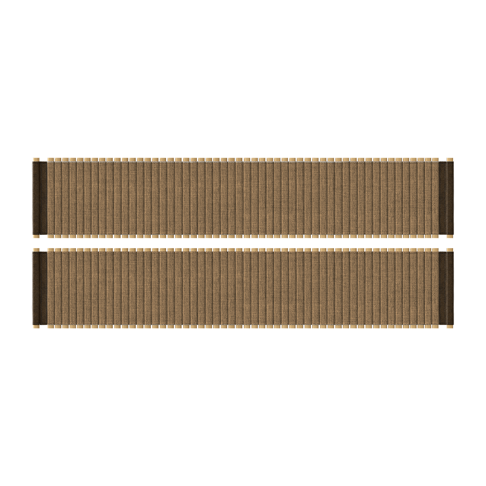Audacious Tambour Doors, Horizons, TV-Bench - Sugar Brown