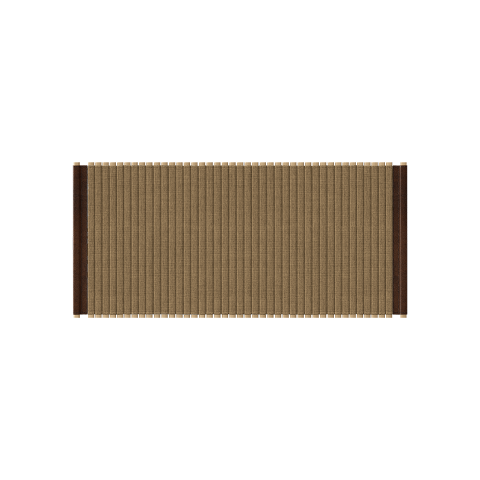 Audacious Tambour Doors, Horizons, Side Table - Sugar Brown