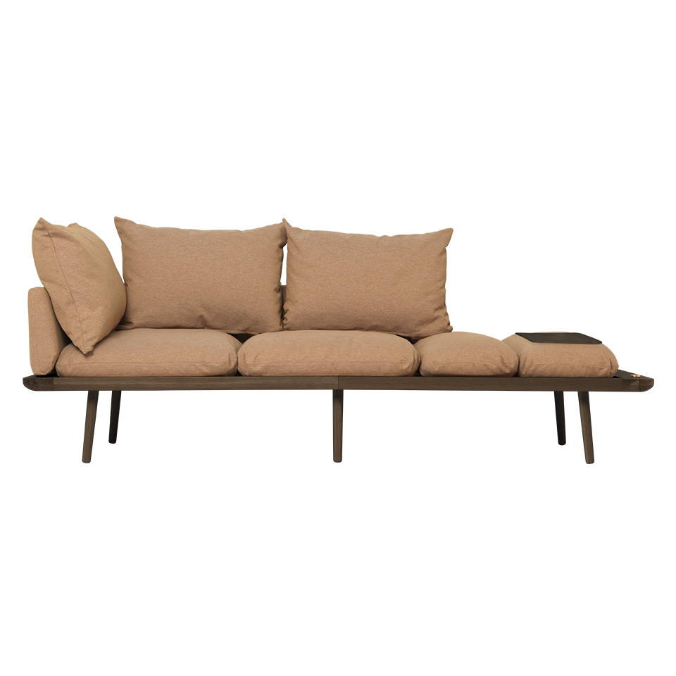 UMAGE Lounge Around 3 Seater, Horizons, Dark Oak - Sugar Brown