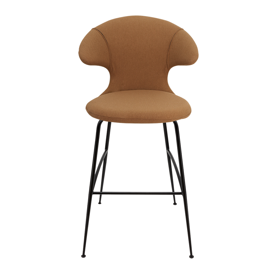 UMAGE Time Flies Bar Stool, Black Legs - Caramel