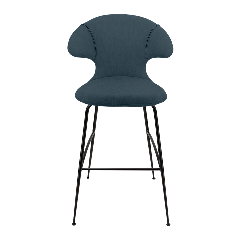 UMAGE Time Flies Bar Stool, Black Legs - Jet Air Blue