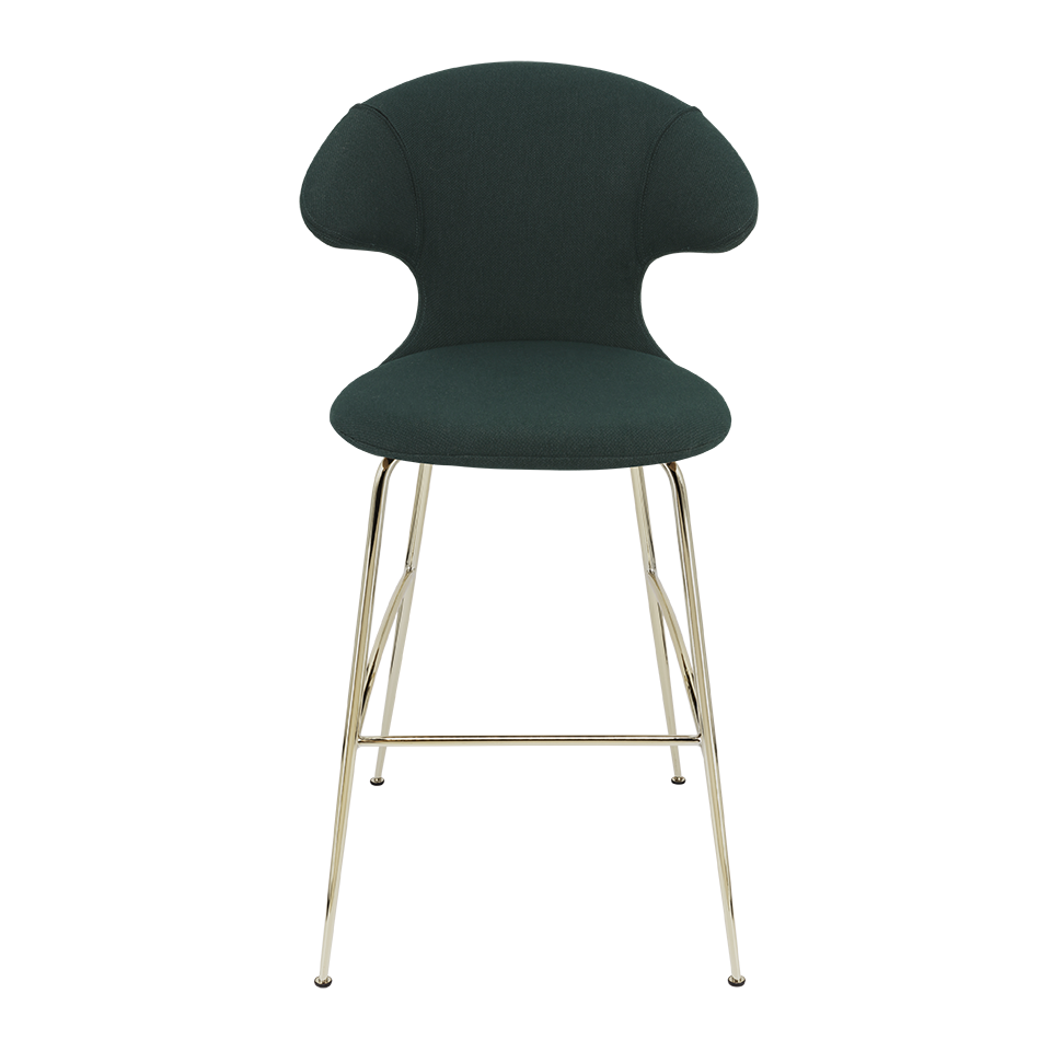 UMAGE Time Flies Bar Stool, Brass Legs - Calm Seas