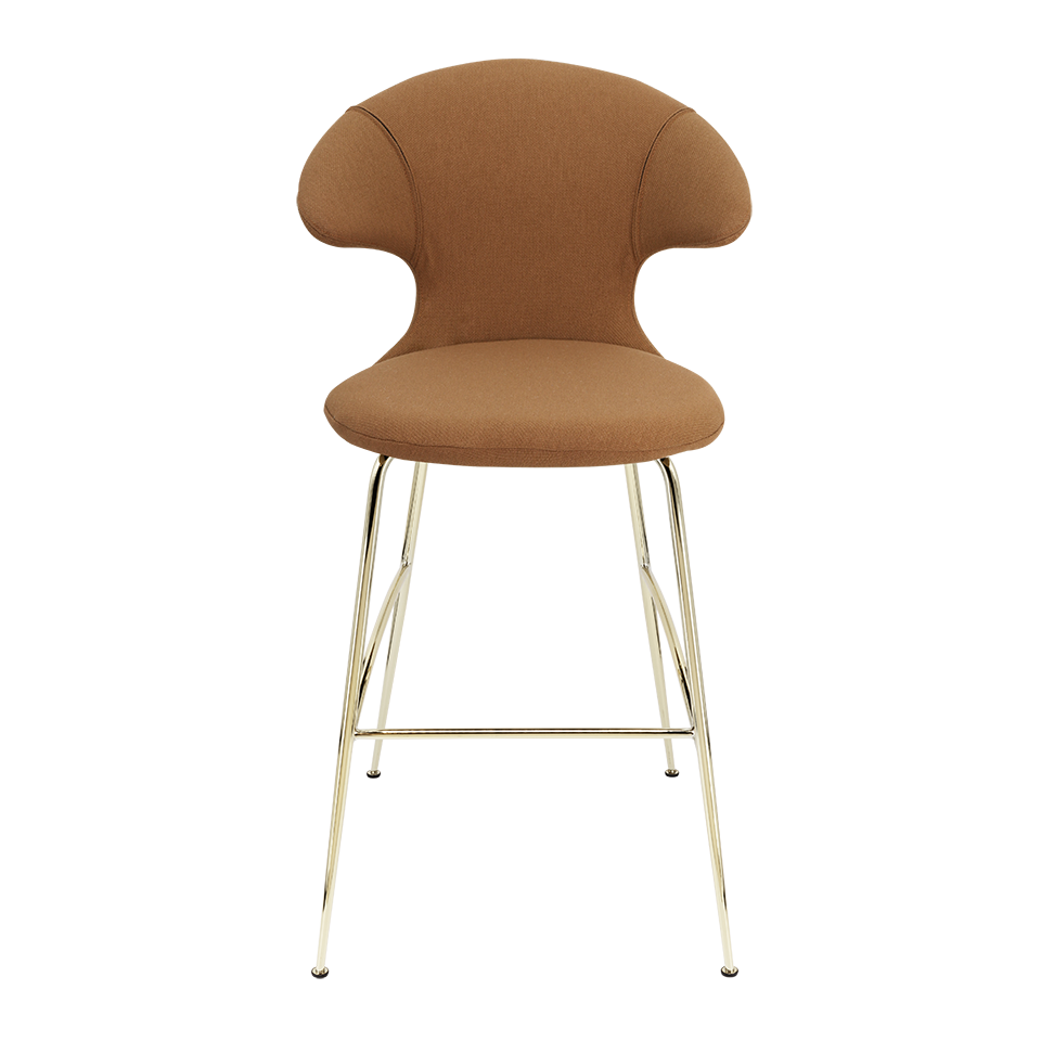 UMAGE Time Flies Bar Stool, Brass Legs - Caramel