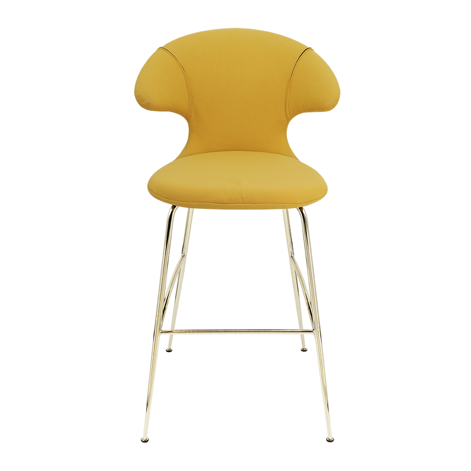 UMAGE Time Flies Bar Stool, Brass Legs - Curry Sun