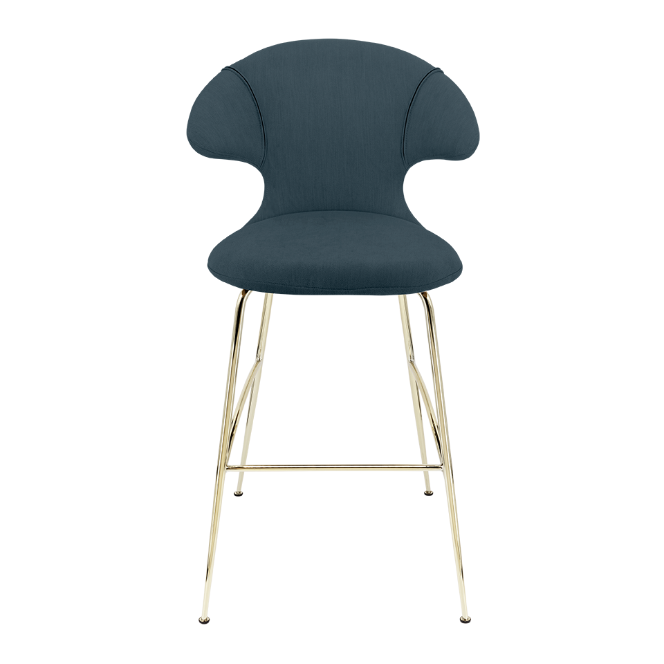 UMAGE Time Flies Bar Stool, Brass Legs - Jet Air Blue