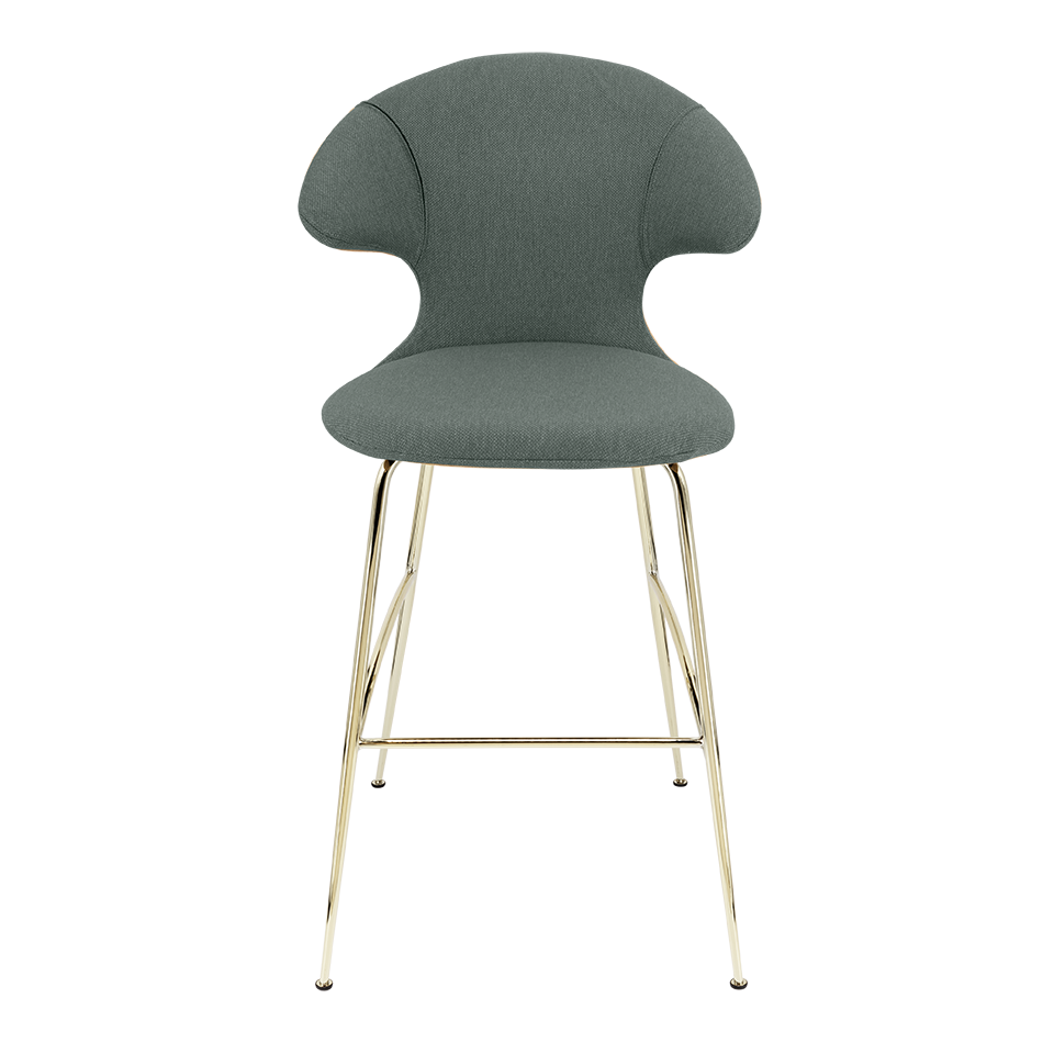 UMAGE Time Flies Bar Stool, Brass Legs - Morning Meadows