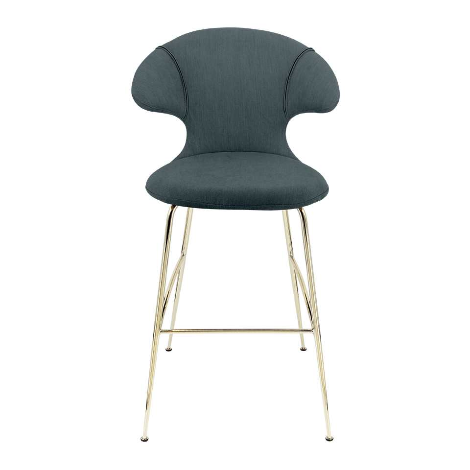 UMAGE Time Flies Bar Stool, Brass Legs - Quantum Blue