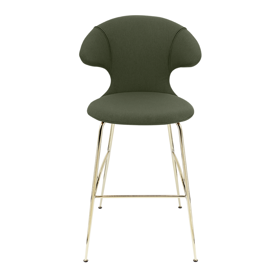 UMAGE Time Flies Bar Stool, Brass Legs - Racing Green