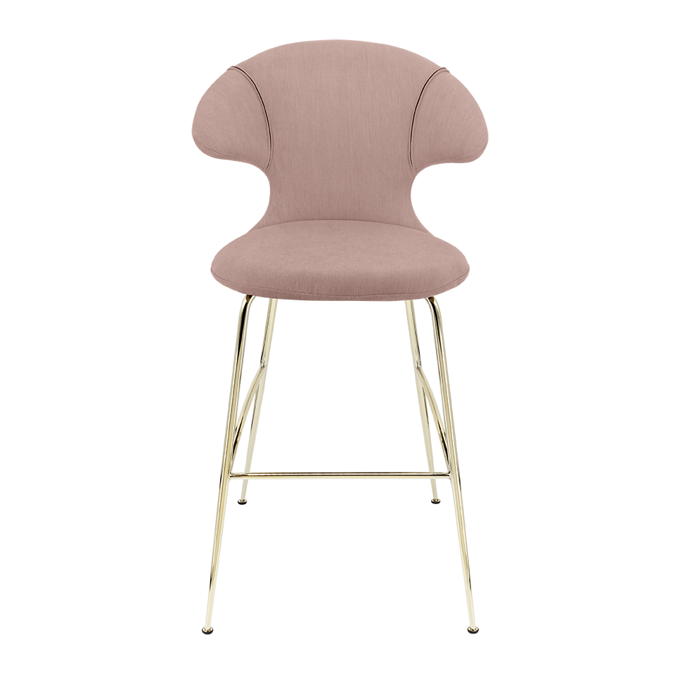 UMAGE Time Flies Bar Stool, Brass Legs - Stone Rose