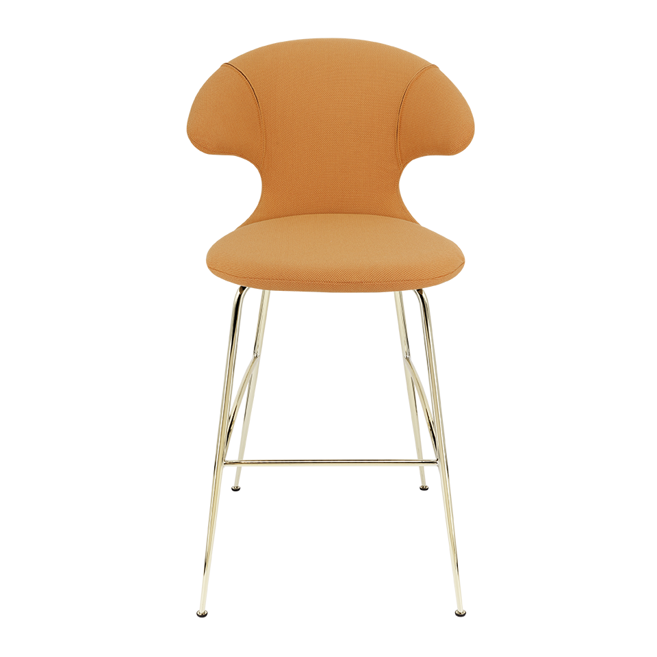 UMAGE Time Flies Bar Stool, Brass Legs - Tangerine