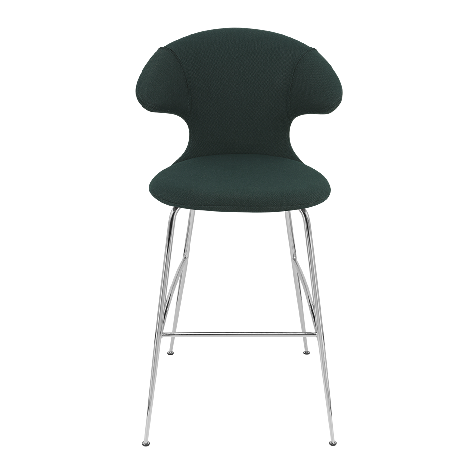 UMAGE Time Flies Bar Stool, Chrome Legs - Calm Seas