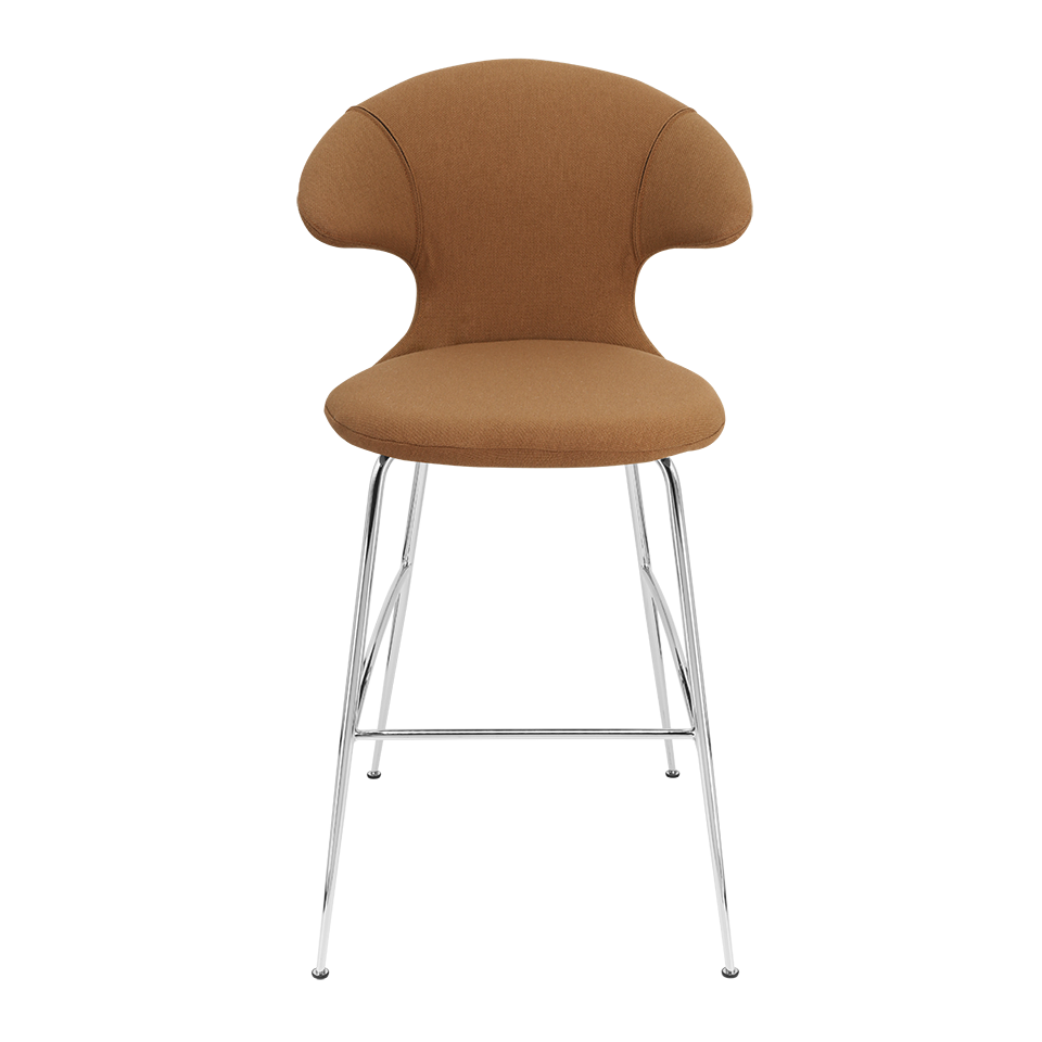 UMAGE Time Flies Bar Stool, Chrome Legs - Caramel