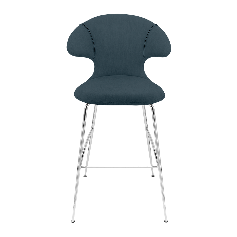 UMAGE Time Flies Bar Stool, Chrome Legs - Jet Air Blue