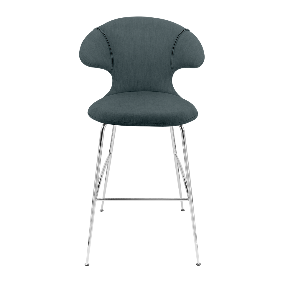 UMAGE Time Flies Bar Stool, Chrome Legs - Quantum Blue