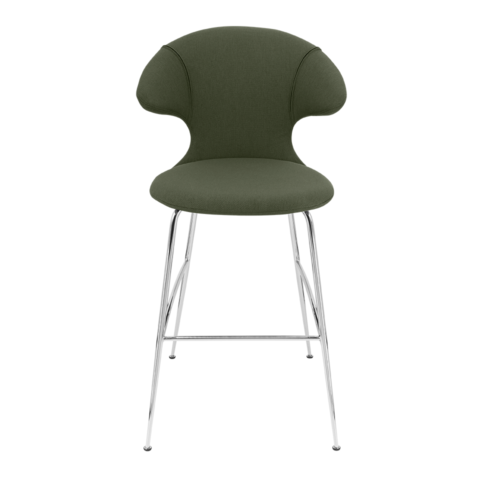UMAGE Time Flies Bar Stool, Chrome Legs - Racing Green