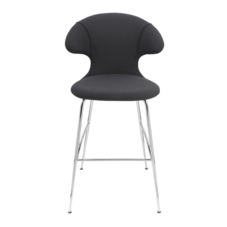 UMAGE Time Flies Bar Stool, Chrome Legs - Shadow