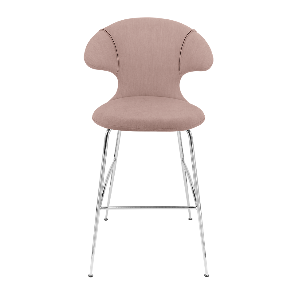 UMAGE Time Flies Bar Stool, Chrome Legs - Stone Rose