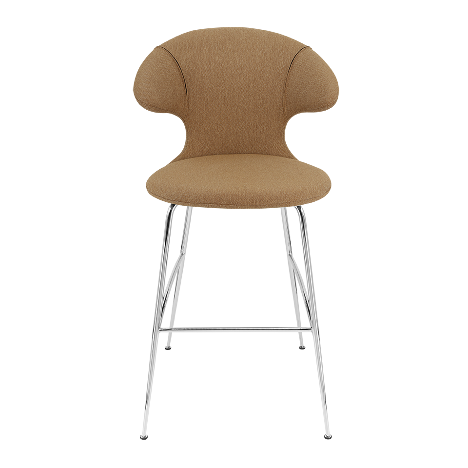UMAGE Time Flies Bar Stool, Chrome Legs - Sugar Brown