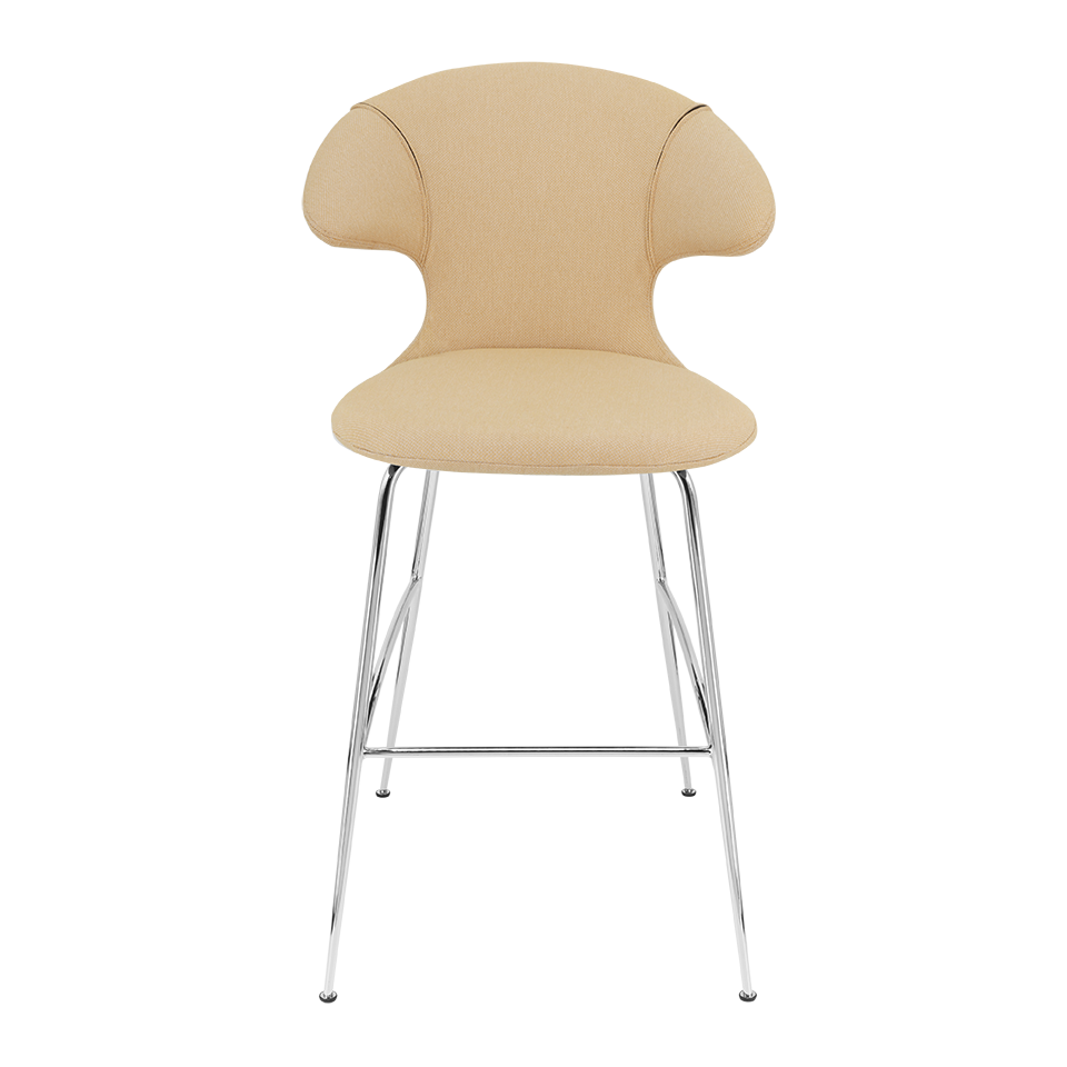 UMAGE Time Flies Bar Stool, Chrome Legs - Summer Shine