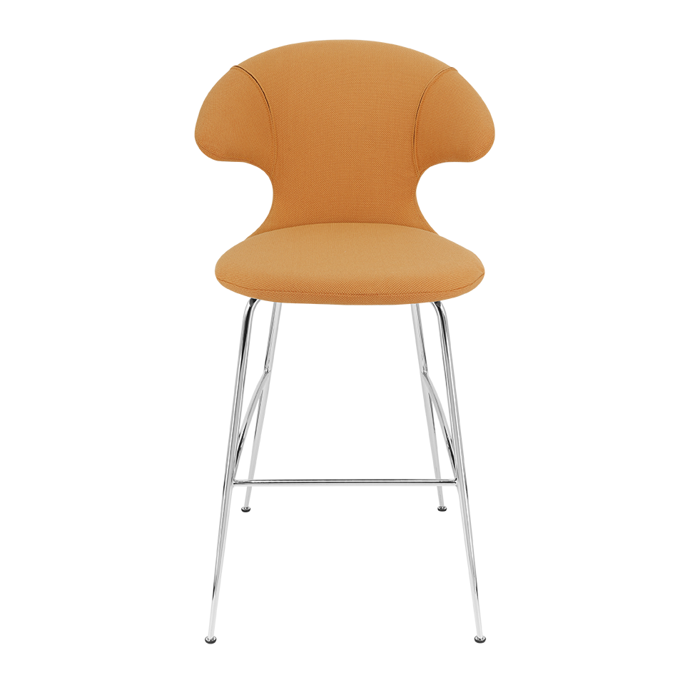 UMAGE Time Flies Bar Stool, Chrome Legs - Tangerine