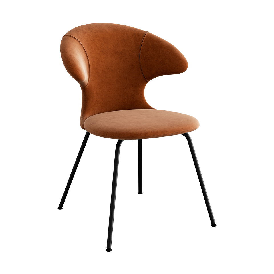UMAGE Time Flies Chair, Velour - Rusty Brown / Rusty Brown / Black