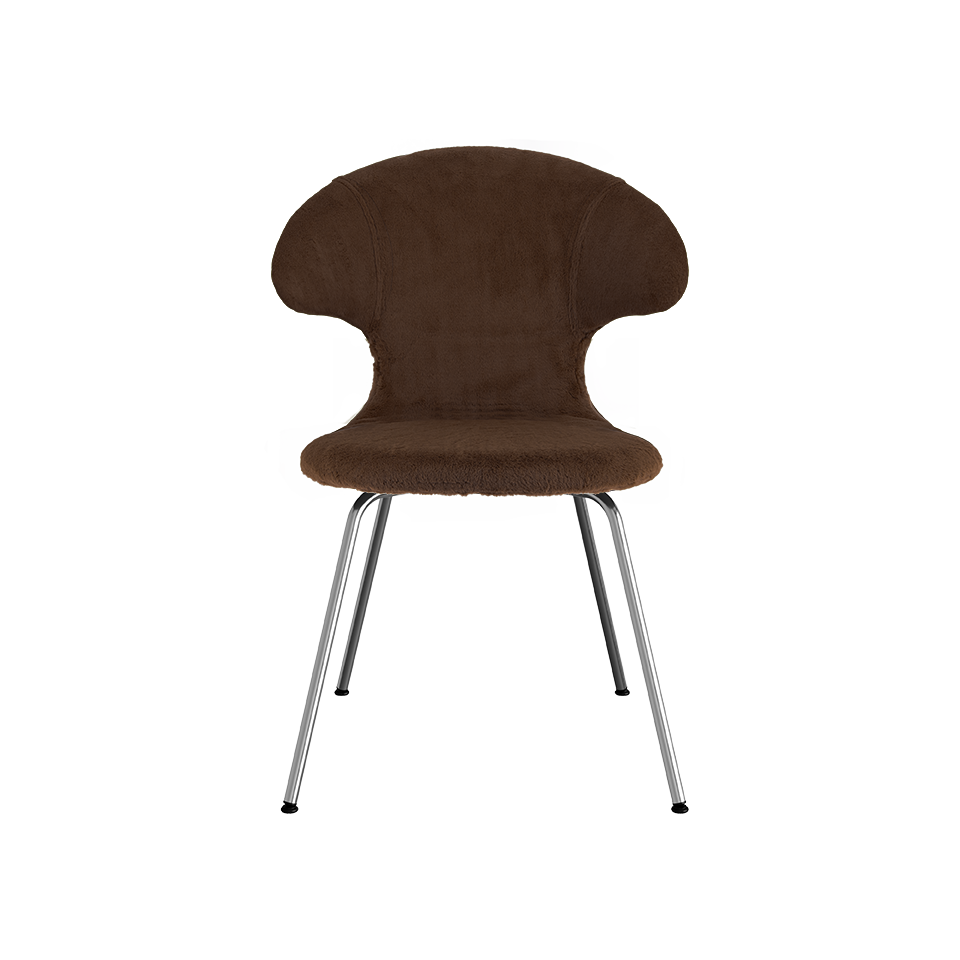 UMAGE Time Flies Chair, Teddy Bear, Chrome Legs - Teddy Brown