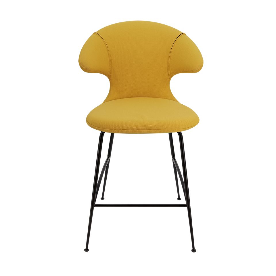 UMAGE Time Flies Counter Stool, Black Legs - Curry Sun