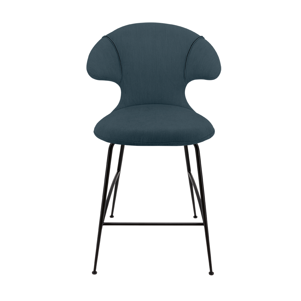 UMAGE Time Flies Counter Stool, Black Legs - Jet Air Blue