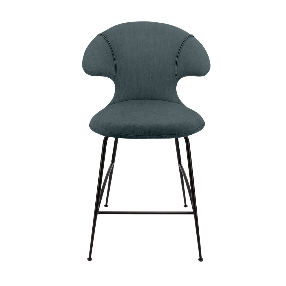 UMAGE Time Flies Counter Stool, Black Legs - Quantum Blue
