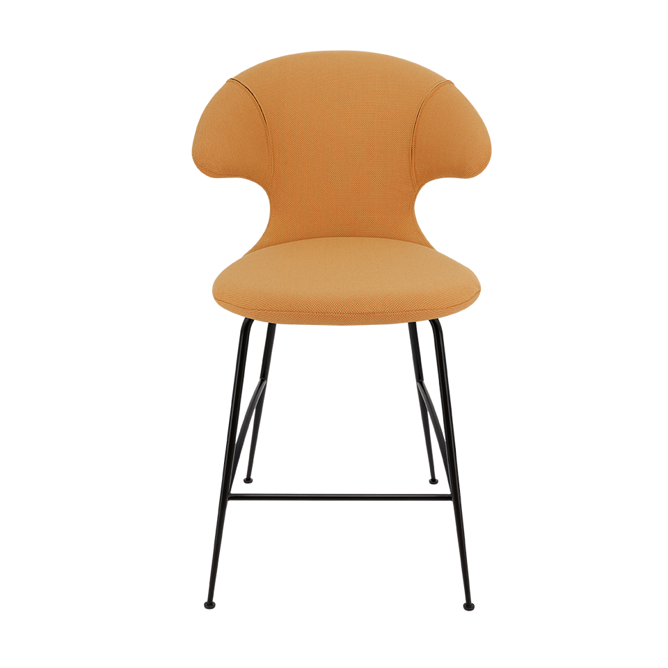 UMAGE Time Flies Counter Stool, Black Legs - Tangerine