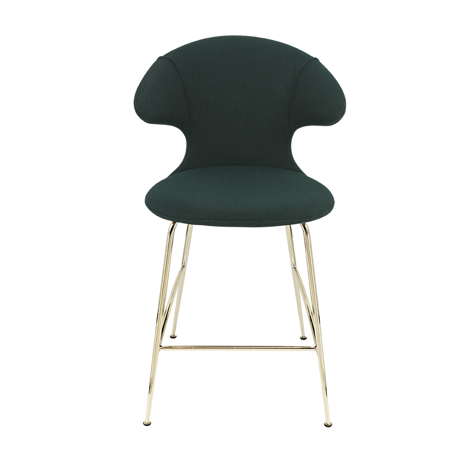UMAGE Time Flies Counter Stool, Brass Legs - Calm Seas