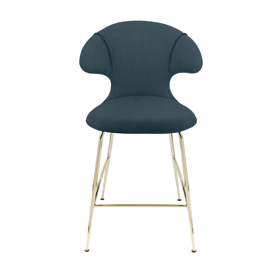 UMAGE Time Flies Counter Stool, Brass Legs - Jet Air Blue