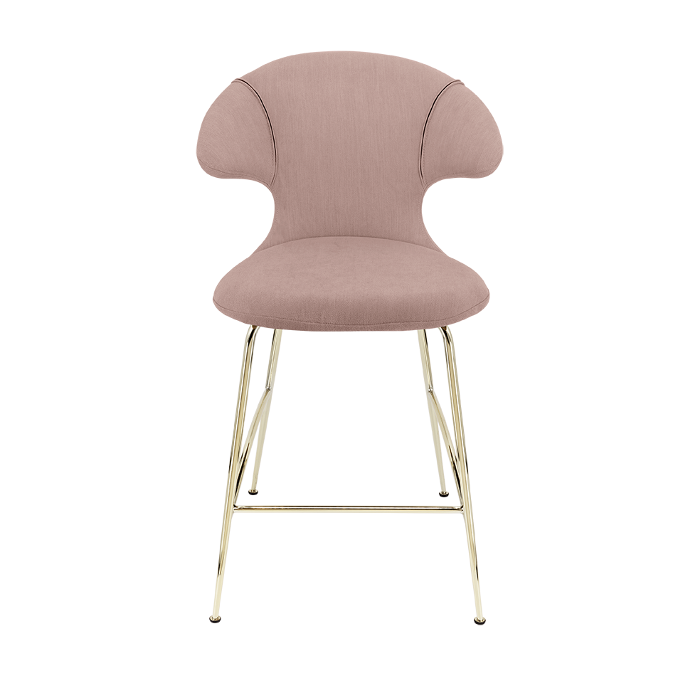 UMAGE Time Flies Counter Stool, Brass Legs - Stone Rose
