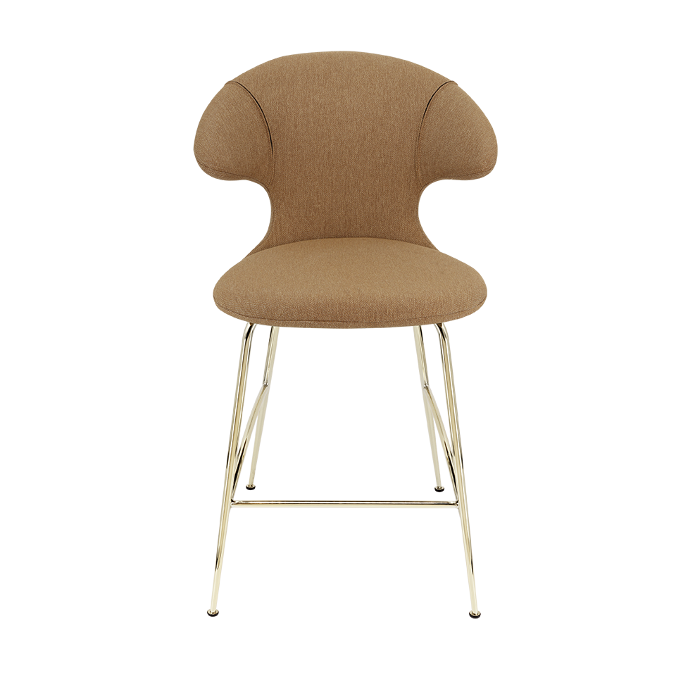 UMAGE Time Flies Counter Stool, Brass Legs - Sugar Brown
