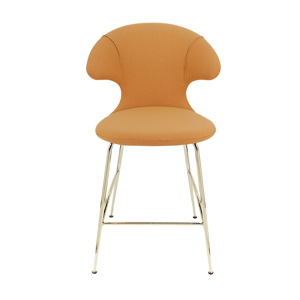 UMAGE Time Flies Counter Stool, Brass Legs - Tangerine