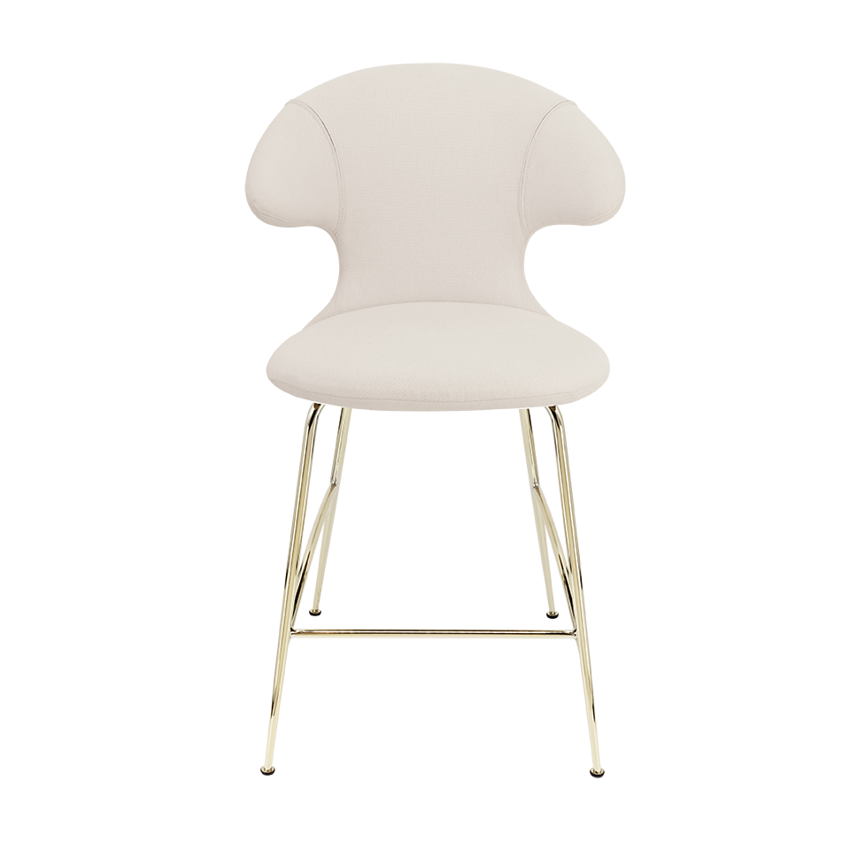 UMAGE Time Flies Counter Stool, Brass Legs - White Sands