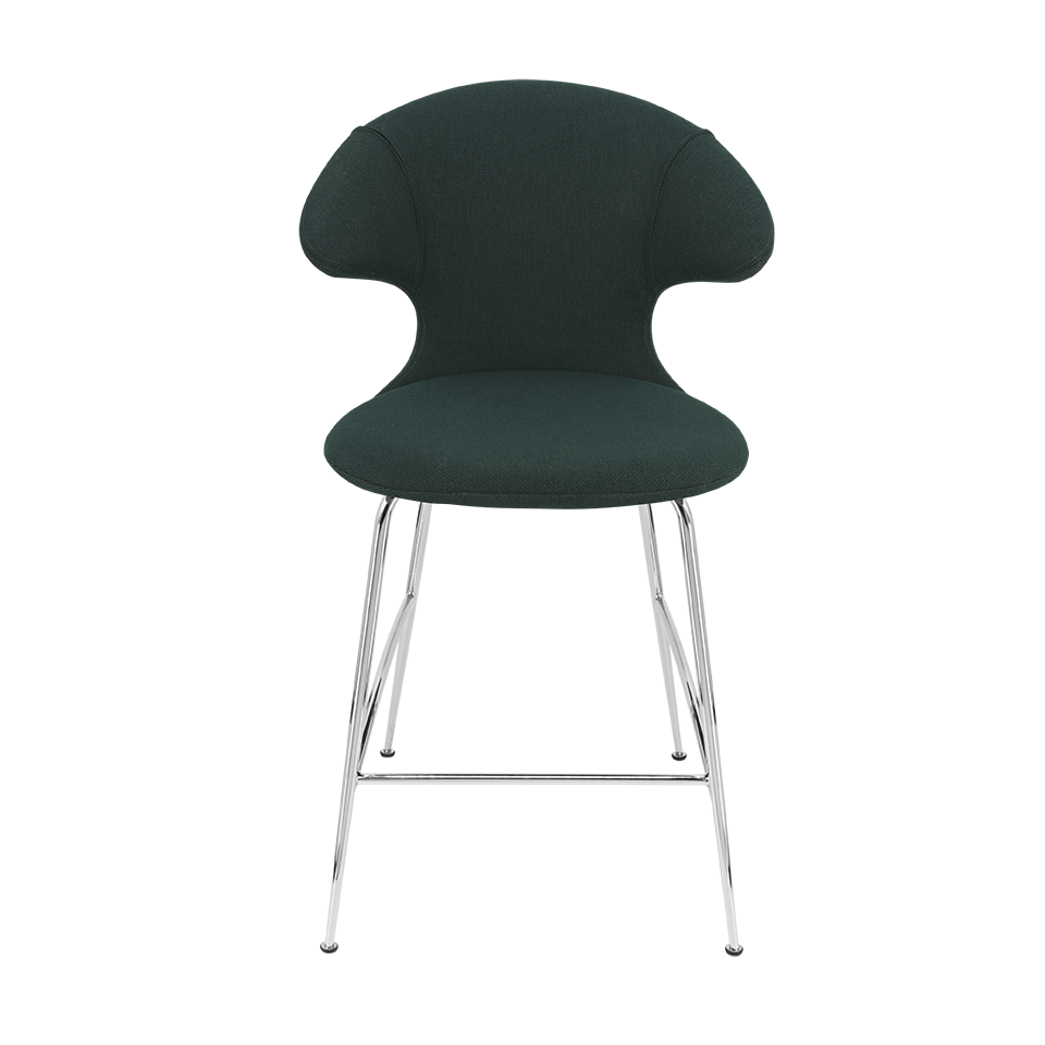 UMAGE Time Flies Counter Stool, Chrome Legs - Calm Seas