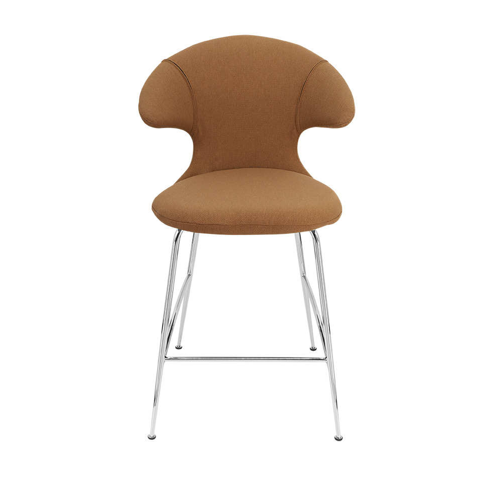 UMAGE Time Flies Counter Stool, Chrome Legs - Caramel