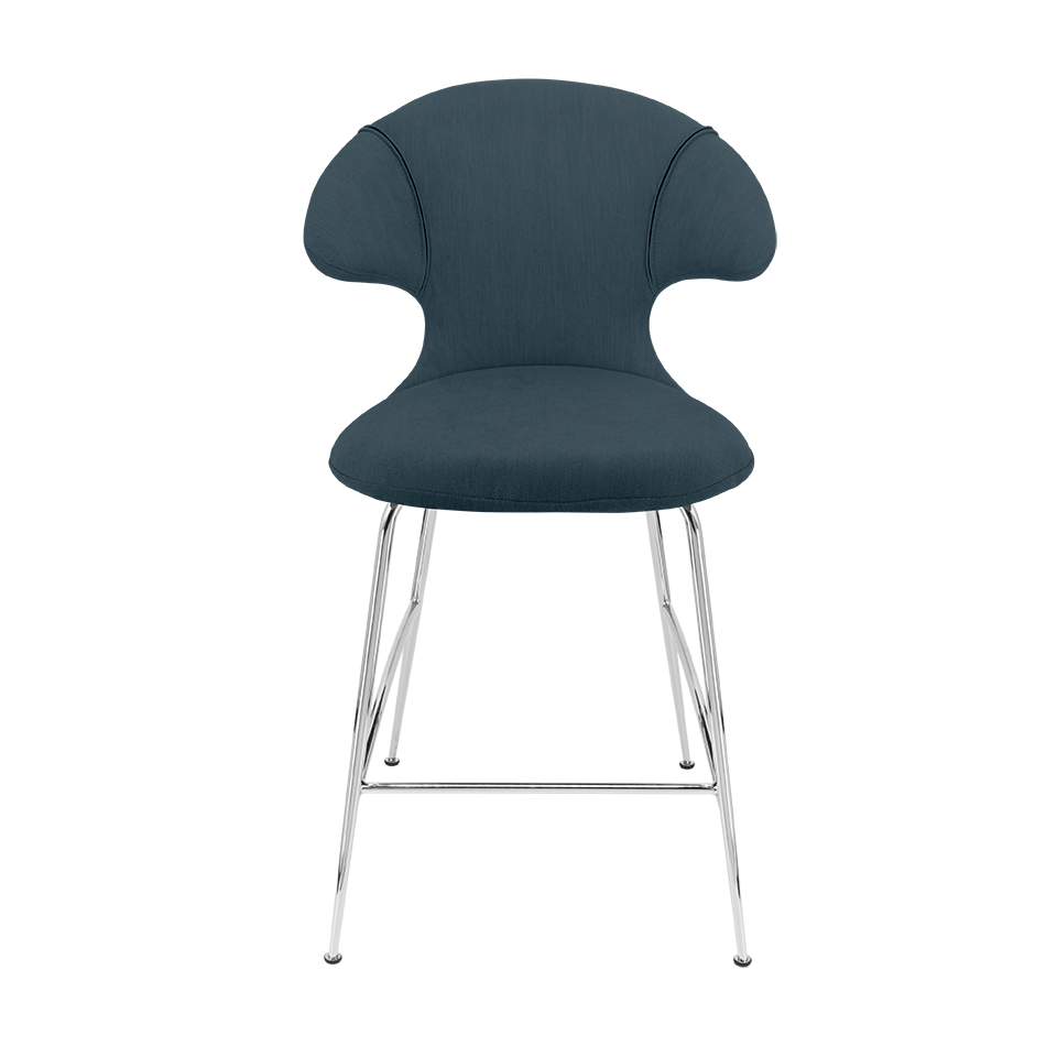 UMAGE Time Flies Counter Stool, Chrome Legs - Jet Air Blue