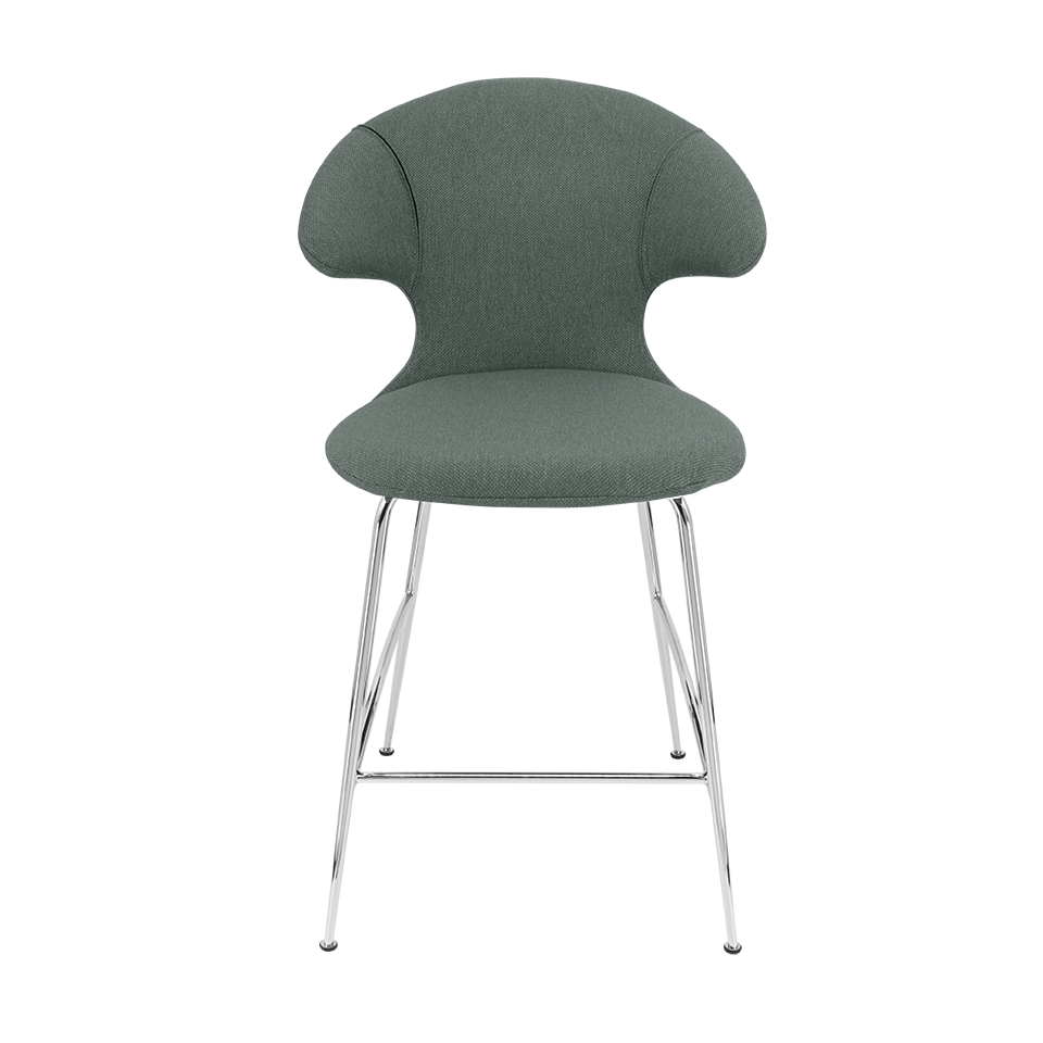 UMAGE Time Flies Counter Stool, Chrome Legs - Morning Meadows