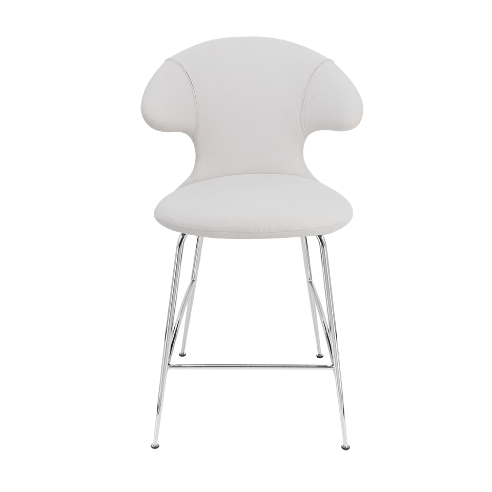 UMAGE Time Flies Counter Stool, Chrome Legs - Sterling