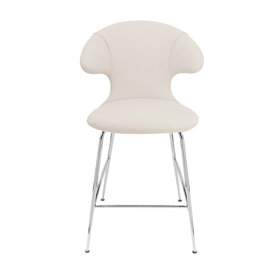 UMAGE Time Flies Counter Stool, Chrome Legs - White Sands