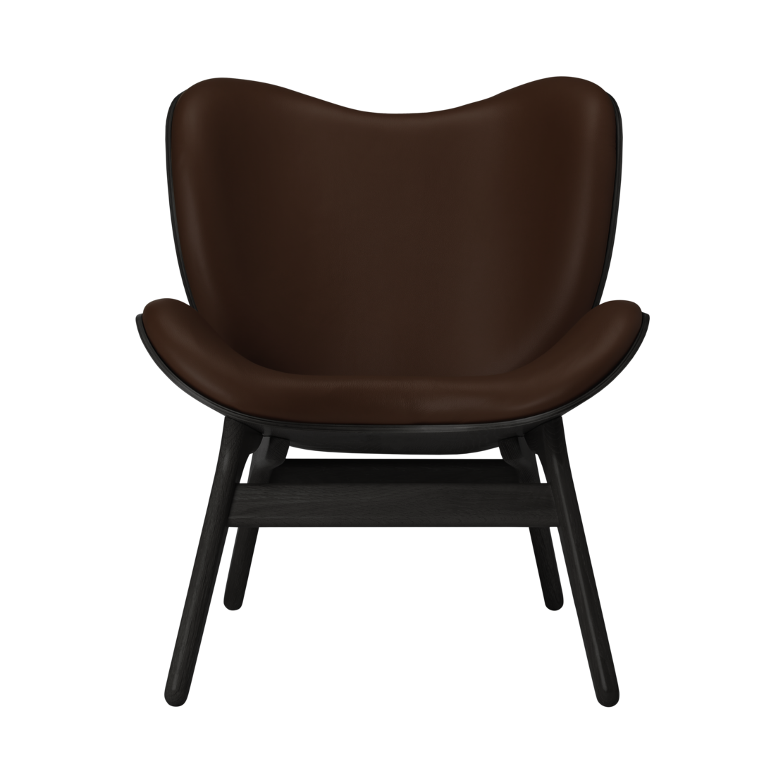 UMAGE A Conversation Piece Lounge Chair, Low, Black Oak - Teddy Brown
