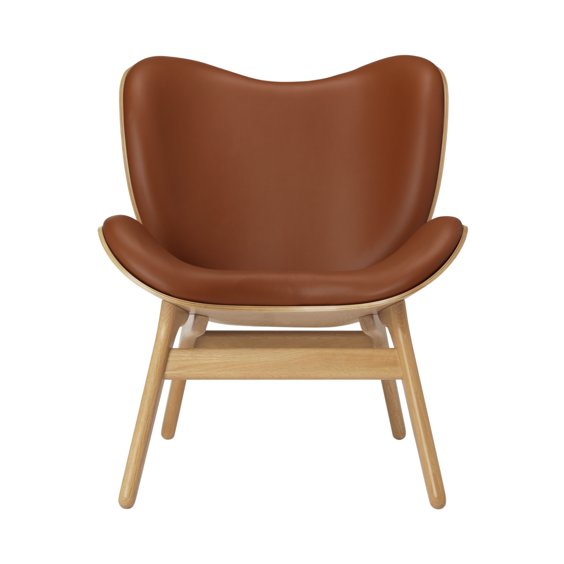 UMAGE A Conversation Piece Lounge Chair, Low, Oak - Cognac