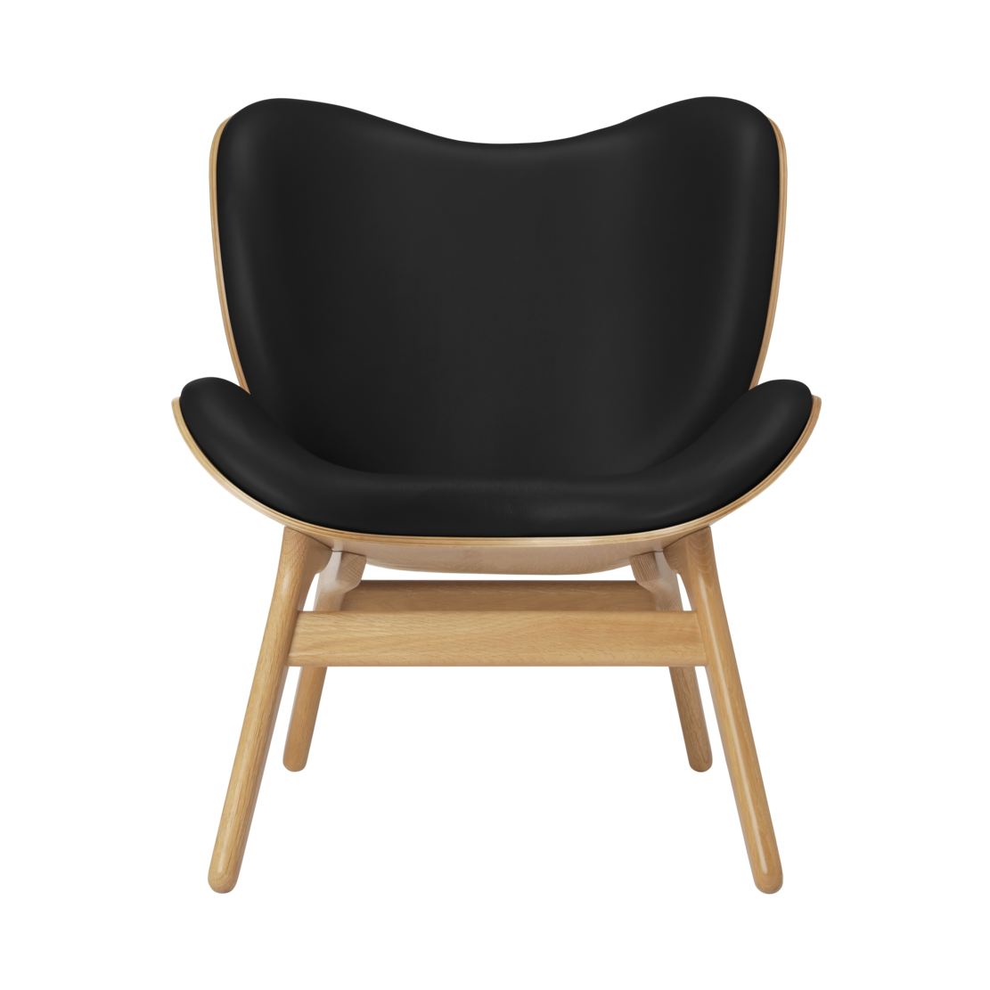 UMAGE A Conversation Piece Lounge Chair, Low, Oak - Black