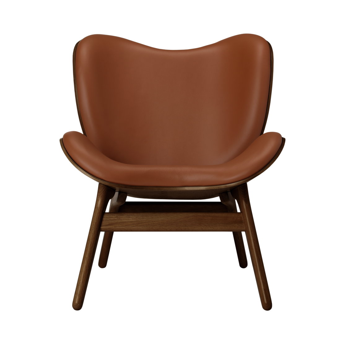 UMAGE A Conversation Piece Lounge Chair, Low, Dark Oak - Cognac